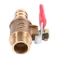 thumbnail image 3 of 4pcs 10mm x 1/4 Inch PT Male Thread Full Port Lever Handle Hose Barb Brass Ball Valve, 3 of 8