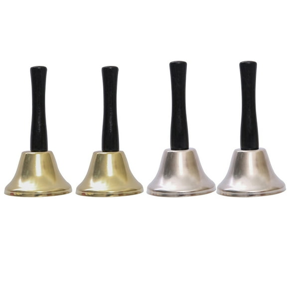 CIMAXIC 4 Pcs Cloches de Noël Cloches de Table Père Noël Cloches d'Appel, 2.56"X2.56"X4.72 Pouces
