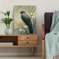 thumbnail image 5 of Black Bird In Rain Canvas Print，Nature Wall Decor for Living Room Bedroom Hallway Entryway, 5 of 8