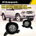 thumbnail image 6 of Fog Lights for 2001-2005 Ford Explorer Sport Trac Driving Front Lamps Clear Lens, 6 of 8