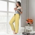 thumbnail image 5 of Honiee Yellow Gingham for elegant Women's Lounge Pants and Pajama Pants, crafted for ultimate comfort in your sleepwear essentials-Large, 5 of 6