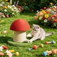 thumbnail image 4 of Lypsnake Mushroom Cat Scratching Post, Natural Sisal Claw Grinding Toy with Stable Round Base, Cute Indoor Cat Scratcher Furniture for Kitten Adult Cat Daily Nail Care, 4 of 6