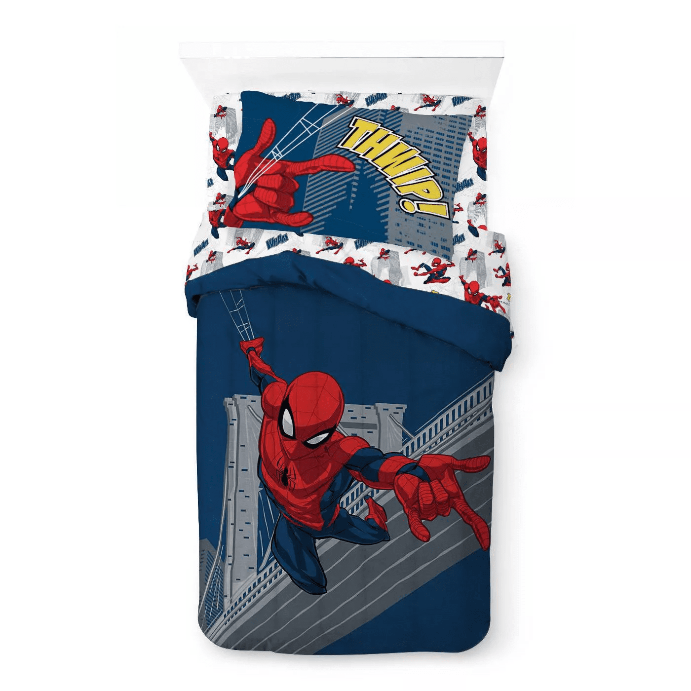 Spiderman "Wham and " Twin Reversible Comforter and 3 Piece Twin