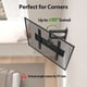 thumbnail image 4 of USX MOUNT Soporte de pared para TV de esquina para televisores de 26 a 60 pulgadas de hasta 80 libras, brazo articulado único, soporte de pared para TV de movimiento completo con giro e inclinación, M, 4 of 9