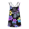 thumbnail image 4 of YUGYXL Womens Summer Dresses Spaghetti Strap Sleeveless Backless Cami Dress Boho Beach Hawaiian Tiered Ruffled Mini Sundress M, 4 of 5