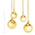 thumbnail image 3 of Ball Stud Threader Drop Earrings in 10kt Gold, 3 of 3
