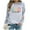 Light Gray, variant on XINXIAOO Women Sweatshirt Womens Long Sleeve Sweatshirt Oversized Pullover for Women Green Plain Crewneck Sweatshirt Women's Fall Sweatshirt Casual Clothes