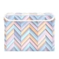 thumbnail image 7 of Yayeee Collapsible Cube Storage Bin with Lid Fabric Closet Decorative Basket with Handles, Purple Geometric, 7 of 7