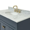 thumbnail image 4 of Ariel Hamlet 43 In. Oval Sink Vanity With 0.75 In. Carrara White Countertop In Midnight Blue, 4 of 11
