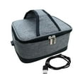 thumbnail image 1 of Bolsa térmica USB para calentar alimentos, fiambrera con calefacción eléctrica, bolsa para calentar el almuerzo, recalentamiento de comidas, bolsa Gris SM SunniMix Bolsas de almuerzo, 1 of 8