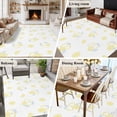 thumbnail image 6 of Cartoon Lemons Washable Living Room Rugs 6'x9', Summer Fruit Leaf Pastoral Plant Farmhouse Low Pile Throw Large Area Rug Non-Slip Sturdy Edge Binding Carpet for Dining Room Kitchen Office, 6 of 9