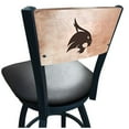 thumbnail image 2 of Holland Bar Stool  25 in. L038 - Black Wrinkle Texas State Swivel Bar Stool with Laser Engraved Back, 2 of 2