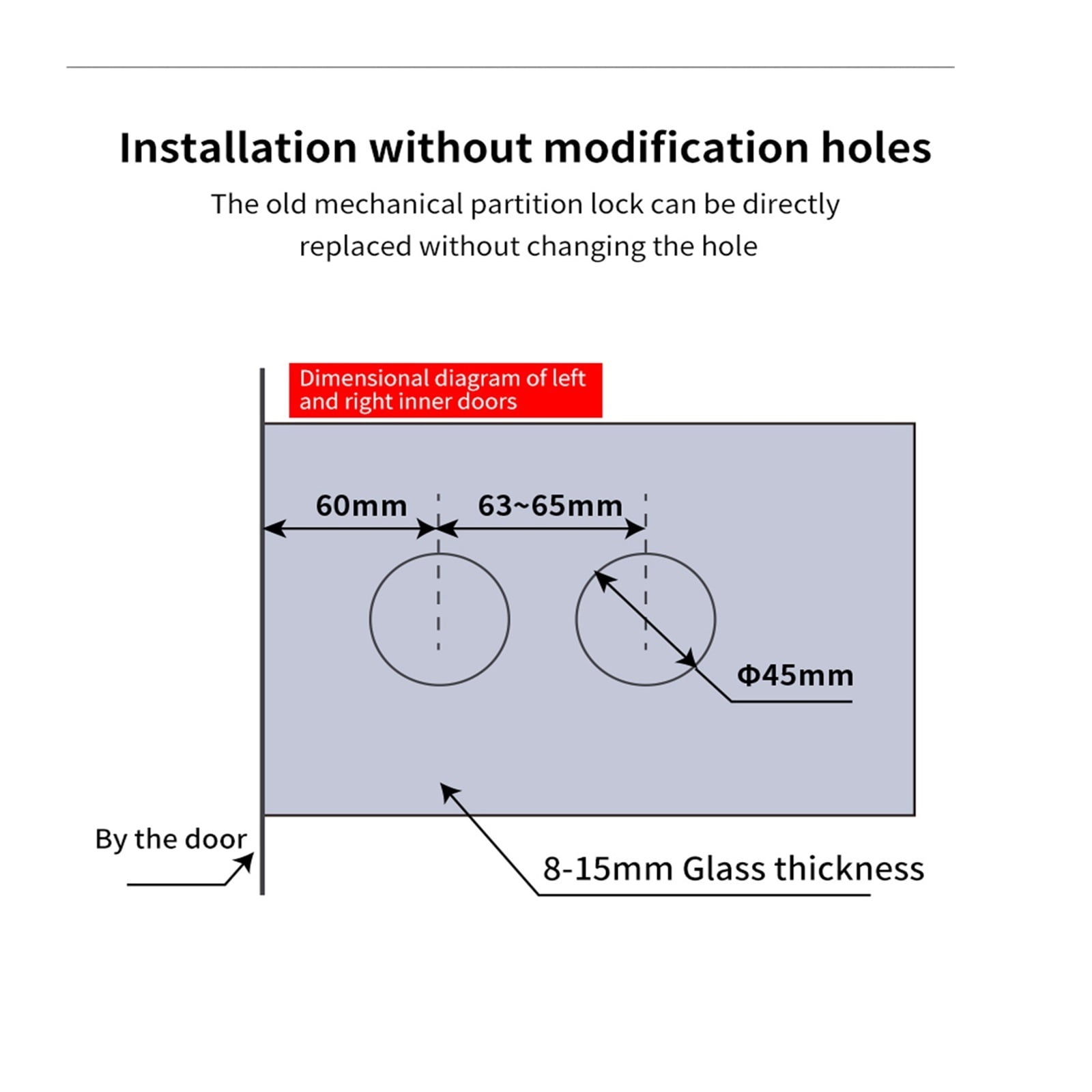 Smart Aluminum Alloy Glass Door Knobs Rotation Lock with Handle Metal Knob for Bedroom Bathroom ,Smart and Safe