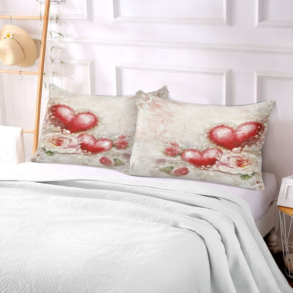Pillow Case Plush Pillow Valentines Day Painting Case standard size/King size/Queen size Bed Pillow Pillowcases