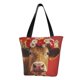 thumbnail image 1 of Easygdp White And Red Daisy Cow Bolso de Hombro para Mujer, Bolso Bandolera y Cartera de Mano Elegante para Uso Diario, 1 of 6