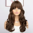 thumbnail image 2 of Glueless wigs, pre-plucked and pre-cut for beginners, women's synthetic lace front wigs, long wavy lace hairline with middle parting, suitable for daily parties, ready to wear in 3 seconds, 2 of 11