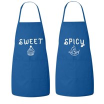 Matching His and Hers Apron Set - Sweet cupcake and Spicy Pepper - Set of 2, Matching Couples, Cooking Apron, Kitchen, BBQ, House Warming, wedding.