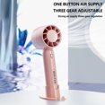 thumbnail image 3 of UttpKLBx Rechargeable Mini Fan Battery Powered Desk Fan Portable Travel Fan Portable Air Conditioners, for Sport, Work Outdoor (Pink), 3 of 5