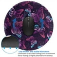 thumbnail image 4 of Disketp Purple Butterfly Small Mouse Pad 7.9x7.9 Inches,Washable Round Mousepad For Office Laptop Computer,Non-Slip Rubber Base Mouse Pads For Wireless Mouse, 4 of 9