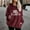 Wine, variant on Elvqul Womens Sherpa Jacket Hooded Outerwear with Pockets Thick Sweaters Casual Coat for Women