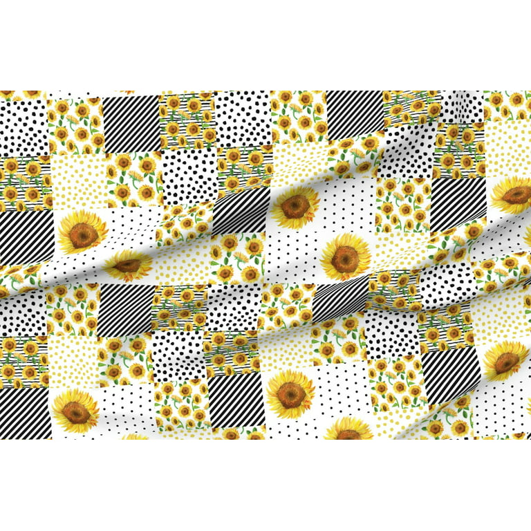 Sunflower Cotton Fabric - Shabby Chic, Floral, Print, Quilting Block, –  McKinney Printing Company, LLC