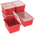 thumbnail image 1 of Storex 4 Gallon (15L) Classroom Storage Bin with Lid, Red, 6-Pack, 1 of 1