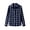 Navy, variant on Womens Vintage Plaid Button Down Shirts Casual Turndown Collar Long Sleeve Fall Loose Fit Lightweight Blouses Khaki S-2XL
