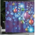 thumbnail image 4 of Ambesonne Christmas Shower Curtain, Happy New Year Party, 69"Wx75"L, Multicolor, 4 of 5