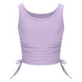 thumbnail image 3 of aidice Going out Tops for Women Ribbed Round Neck Sleeveless Slim Fitted Drawstring Summer Cropped Tank Tops, 3 of 6