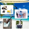 thumbnail image 6 of Clear Beach Bag Organizer, Accessories for Bogg Bag Waterproof Insert Divider Pouch PVC Storage Bag, Suitable for BOGG BAG Organizing Your Bag and Divide Space, Transparent & White (X-Large), 6 of 6