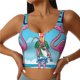 thumbnail image 1 of Fotbe Beach Flamingo Trio Sujetador Deportivo Largo sin Aros para Mujer con Almohadillas y Soporte Medio, Transpirable y Absorbente, Camiseta Tipo Chaleco o Tank Top-Large, 1 of 8