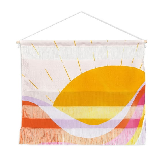 Society6 SunshineCanteen Laurel Canyon Sunrise Fiber Wall Art 47" x 32"