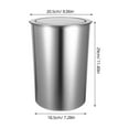 thumbnail image 2 of FESTFENDS Embedded Trash Bin Stainless Steel 1Set 11.4X8.1X8.1In, 2 of 8