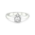 thumbnail image 4 of 3 Carat IGI Certified Pear Shape Lab Grown Diamond Engagement Ring | 14K White Gold |Elsa Hidden Accents Solitaire Lab Diamond Ring | FG-VS1-VS2 Quality Friendly Diamonds, 4 of 6