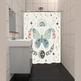 thumbnail image 5 of Bathroom Stall Shower Curtain 36x72, Boho Butterfly Floral Bath Curtain Abstract Vintage Sun Moon Shower Curtains Set for Bathroom, Water Resistant Polyester Fabric Washable Machine Wash, 5 of 5