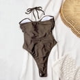 thumbnail image 7 of Enjoytime Womens One Piece Swimsuits Cut Out Tummy Control Bathing Suit High Cut Monokini Tie Halter Backless Swimwear, 7 of 7