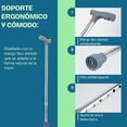 thumbnail image 3 of Bastón Ortopédico con Mango Alemán Ergonómico | Altura Ajustable de 60 a 97 cm | Aluminio Resistente y Base Antiderrapante para Mayor Seguridad (NEGRO), 3 of 8