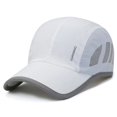 thumbnail image 4 of Sun Protection Outdoor Men Women Summer Sun Hat Sports Golf Baseball Cap Quick-Drying Mesh Peaked Cap Breathable GREY, 4 of 7