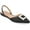 Black, variant on Journee Womens Hannae Sling Back Pointed Toe Flats, Widths Available