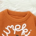 thumbnail image 5 of NIEWTR Girls' Ethnic Jacquard Sweater Winter New Children's Fashionable Round Neck Warm Knit Sweater Trend Halloween Sweater Long Sleeve Ghost/Pumpkin Cardigan Coat，9-10 Years，Orange, 5 of 6