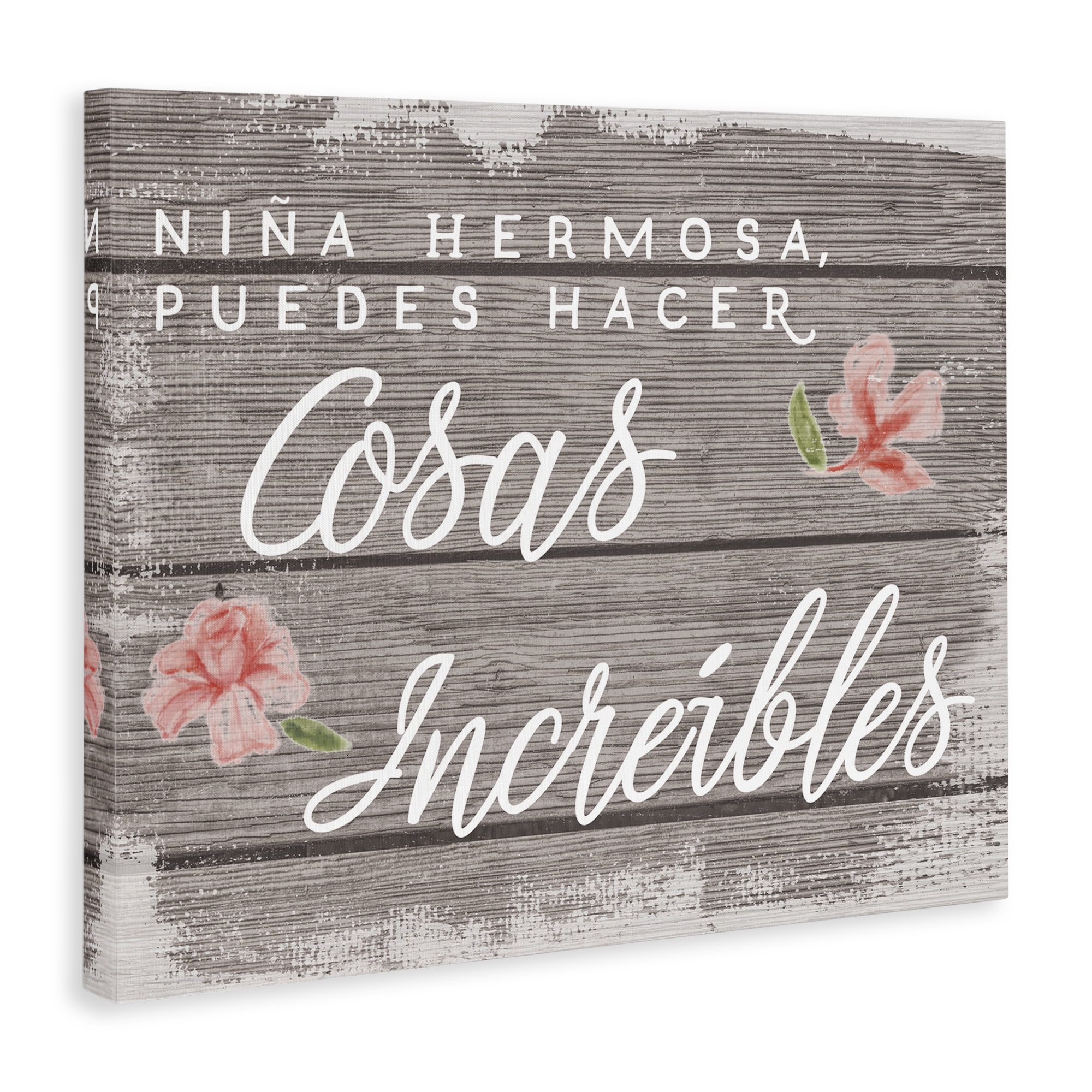 Stupell Industries Niña Hacer Cosas Increíbles Inspirational Quotes & Sayings Painting Wrapped Canvas Art Print Wall Art, 30 x 24