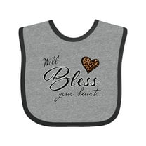 Inktastic Well Bless Your Heart with Leopard Print Boys or Girls Baby Bib
