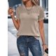 thumbnail image 2 of Blusas de verano Dokotoo 2025 para mujer, cuello redondo y manga corta, color caqui, 2 of 8