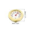 thumbnail image 2 of Uxcell 1.1" Mini Indoor Outdoor Thermometer Round Temperature Monitor Room Gauge, Gold, 2 of 5
