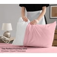thumbnail image 6 of RUVANTI 100% Cotton Sheets – California King Percale Bedding, Cooling & Breathable, Durable with a Crisp, Soft & Comfortable Feel, 14" Deep Pocket, 4-Piece Set, Bridal Rose, 6 of 8