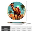 thumbnail image 2 of Balery Cool Camel Oasis Vibes Print Bone China Decorative Plate Ceramic Dinner Plates Art Crafts with Display Stand-10in, 2 of 6