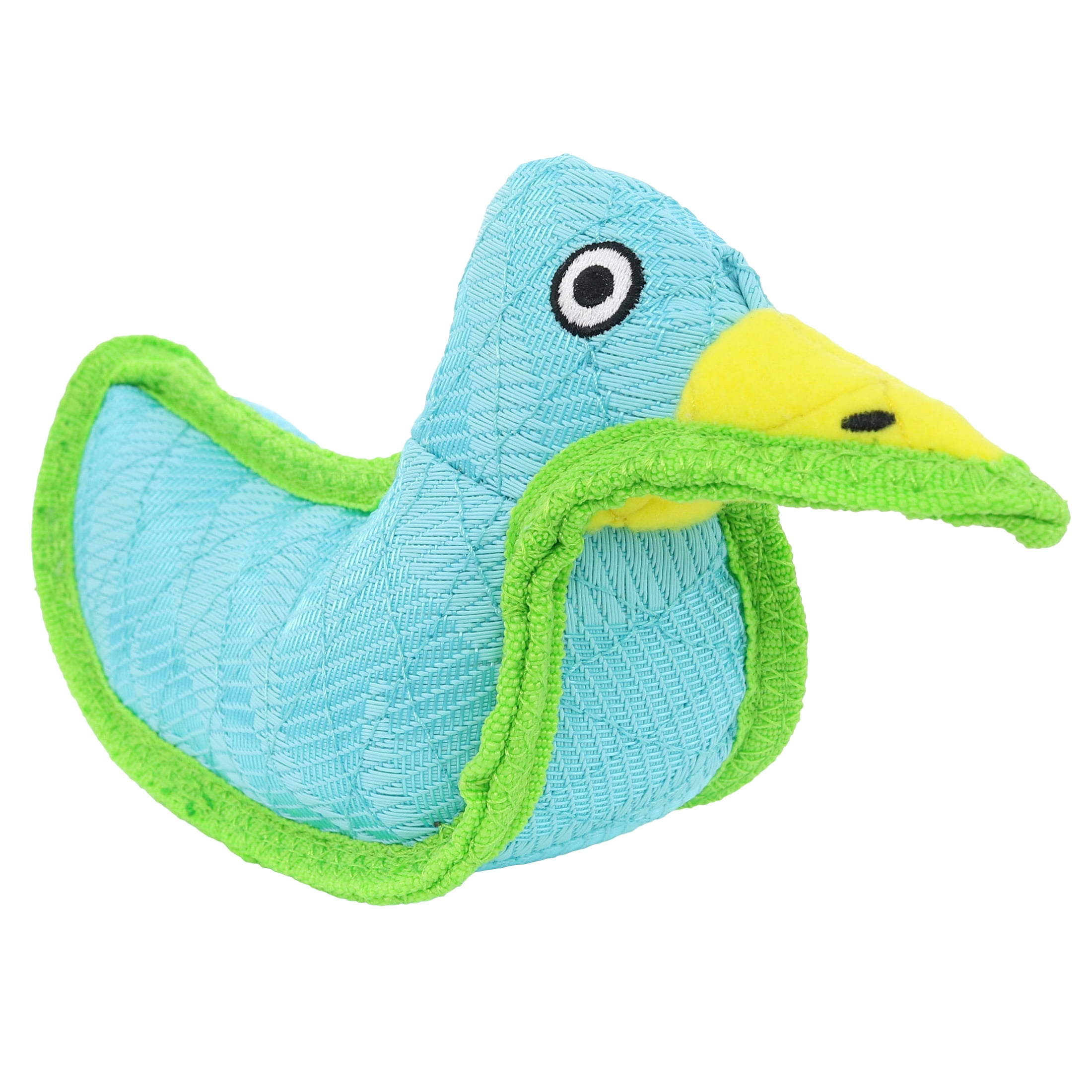DuraForce Duck Tiger Blue-Green Durable Woven Fiber Dog Toy