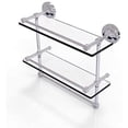thumbnail image 1 of Allied Brass 16 Inch Gallery Double Glass Shelf with Towel Bar - PRBP-2TB/16-GAL-PC, 1 of 1