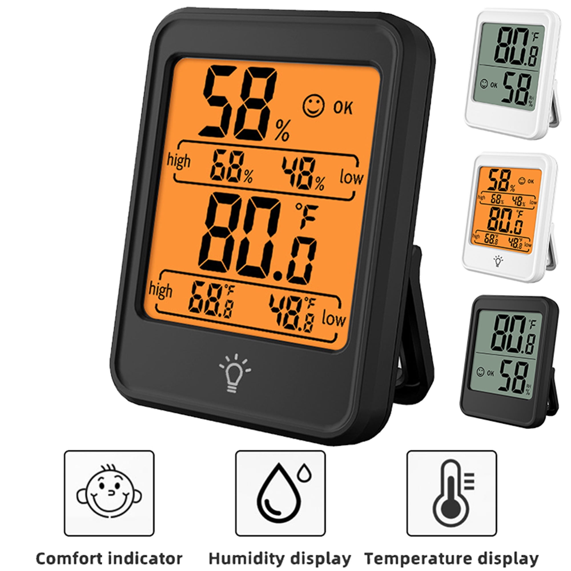 Elbourn Humidity Meter, 1 Pack Indoor Outdoor Thermometer