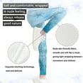 thumbnail image 5 of COEQINE Christmas Snowflakes Blue Girls' Yoga Legging Breathable Athletic Sport Legging High Waist Pants for School Gym, for 4-5 Years Kids Girls, 5 of 7